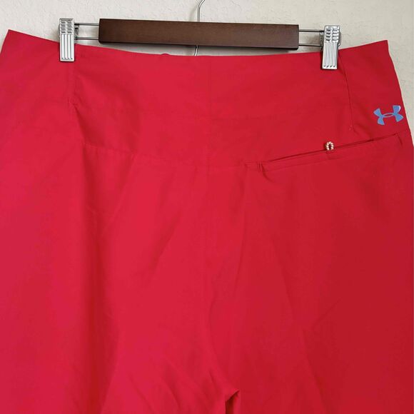 Under Armour Heatgear Mens Red Drawstring Logo Boardshorts Size 38 Summer Casual - Picture 5 of 10